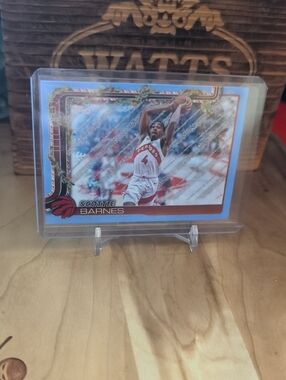 2025-26 Topps Holiday Scottie Barnes Blue Glitter SP Raptors
